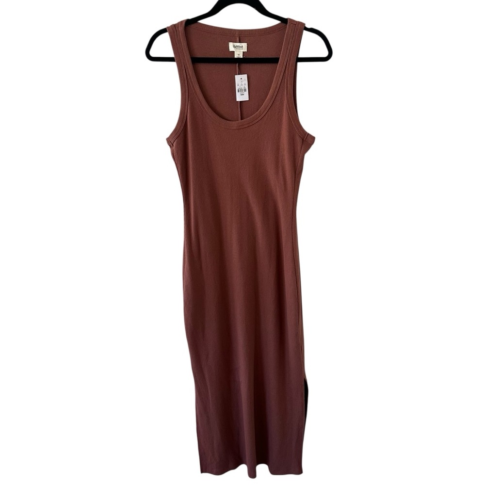NWT UpWest Ribbed Form Fitting Tank Midi Dress Size Medium